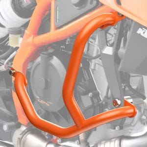 Crash bar egnet for KTM 125 Duke / 390 Duke 2024 motorbeskyttelsesstang Motoguard SG48 oransje
