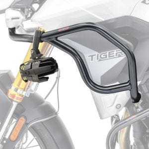 Set: Verkleidungsschutzbügel L passend für Triumph Tiger 900 / GT / Rally 20-23 Tankschutzbügel oben + Zusatzscheinwerfer DPL-SX22