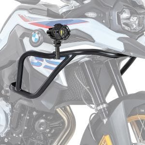 Set: Verkleidungsschutzbügel passend für BMW F 750 GS / BMW F 850 GS 18-23 Tankschutzbügel oben + Zusatzscheinwerfer DPL-SX22