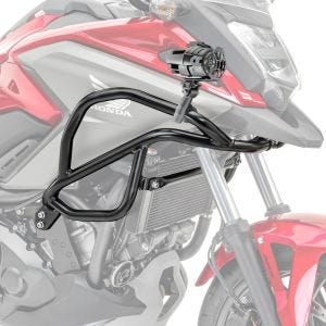 Set: Sturzbügel oben L passend für Honda NC 750 X / 700 X 12-20 Verkleidungsschutzbügel oben + Zusatzscheinwerfer DPL-SX22