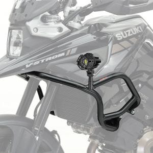 Set: Verkleidungsschutzbügel passend für Suzuki V-Strom 1050 / XT 20-24 Tankschutzbügel oben + Zusatzscheinwerfer DPL-SX22