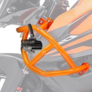 Set: Sturzbügel passend für KTM 390 Adventure 20-24 Motoguard Schutzbügel orange + Zusatzscheinwerfer DPL-SX22