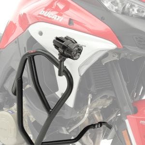 Set: Sturzbügel passend für Ducati Multistrada V4 / S 21-24 Motor Schutzbügel Motoguard DX + Zusatzscheinwerfer DPL-SX22