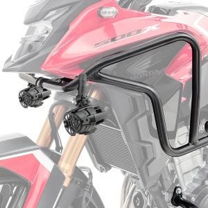 Set: Sturzbügel Set passend für Honda CB 500 X 19-23 oben und unten Schutzbügel Motoguard + Zusatzscheinwerfer DPL-SX22
