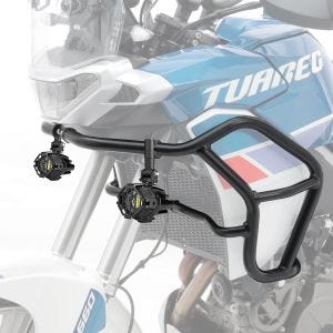 Set: Sturzbügel oben passend für Aprilia Tuareg 660 22-24 Verkleidungsschutzbügel Motoguard TR2 + Zusatzscheinwerfer DPL-SX22