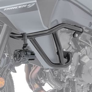 Set: Sturzbügel passend für Yamaha Tracer 9 / GT 21-24 Motor Schutzbügel Motoguard TK9 + Zusatzscheinwerfer DPL-SX22