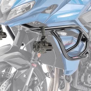 Set: Sturzbügel passend für Triumph Tiger Sport 660 22-24 Motor Schutzbügel Motoguard TK8 + Zusatzscheinwerfer DPL-SX22
