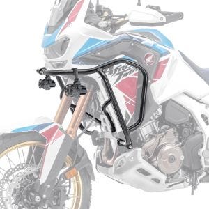 Set: Verkleidungsschutzbügel passend für Honda Africa Twin 1100 20-23 Tankschutzbügel oben SN1 + Zusatzscheinwerfer DPL-SX22