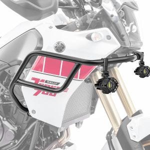 Set: Sturzbügel oben passend für Yamaha Tenere 700 19-24 Tankschutzbügel Motoguard RR + Zusatzscheinwerfer DPL-SX22