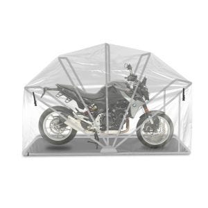 Teltgarasje egnet for chopper / tilpasset sykkel Jern sammenleggbar garasje Motoguard XL transparent CB57643