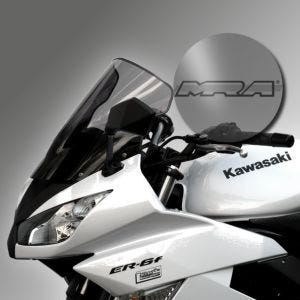 Racing skjerm egnet for Kawasaki ER 6F 09-11 kåpeskjerm "R" MRA røykgrå