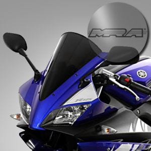 Racing skjerm egnet for Yamaha YZF R 125 08-18 kåpeskjerm "R" MRA røykgrå