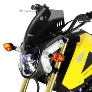 Racing skjerm egnet for Honda MSX 125 13-15 kåpeskjerm "NR" med monteringsmateriale MRA røykgrå