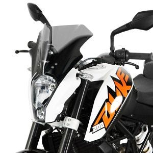 Racing skjerm egnet for KTM Duke 125 11-16 kåpeskjerm "R" MRA røykgrå