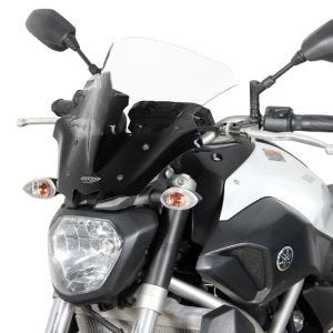 Racing frontrute egnet for Yamaha MT-07 14-17 frontrute "NRM" + festemateriale MRA fargeløs