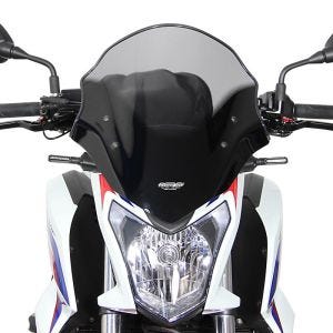 Racing skjerm egnet for Honda CB 650 F 14-16 kåpeskjerm "NRM" med monteringsmateriale MRA røykgrå
