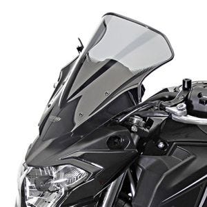 Racing skjerm egnet for Kawasaki Z 650 17-19 kåpeskjerm "NRN" med monteringsmateriale MRA røykgrå