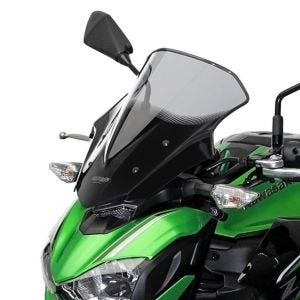 Racing skjerm egnet for Kawasaki Z 900 17-19 kåpeskjerm "NRN" med monteringsmateriale MRA røykgrå