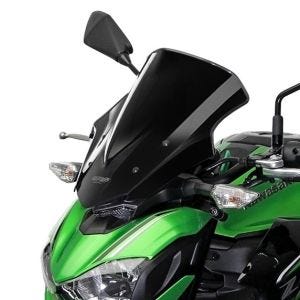 Racing skjerm egnet for Kawasaki Z 900 17-19 kåpeskjerm "NRN" med festemateriale MRA svart