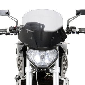 Turskjerm egnet for Yamaha FZ-09 14- frontrute "NTM" med festemateriale MRA fargeløs