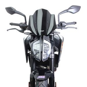 Racing skjerm egnet for KTM 790 Duke 18 kåpeskjerm "NRM" med monteringsmateriale MRA røykgrå