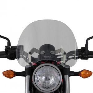 Turskjerm egnet for Honda CMX 500 Rebel 17-19 frontrute "NTM" med festemateriale MRA svart