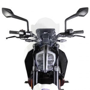 Sportsskjerm som passer til KTM 125 Duke 17-22 "NSPM" MRA frontrute sort