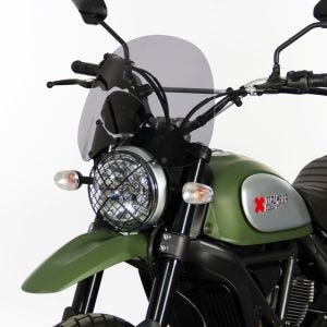 Turskjerm egnet for Ducati Scrambler 800 -18 frontrute "NT" med monteringsmateriale MRA røykgrå