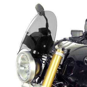 Turskjerm egnet for BMW R Nine-T frontrute "NTM" med monteringsmateriale MRA røykgrå