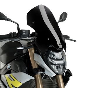 Naken sykkelskjerm egnet for BMW FS 1000 R 21-24 sort tonet frontrute Puig New Generation Touring 20888N