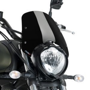 Nakensykkelskjerm egnet for Kawasaki Vulcan S / Café 15-24 svart frontrute Puig New Generation Sport 3175N