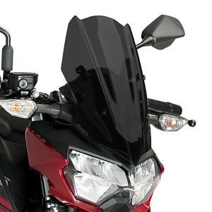 Naken sykkelskjerm egnet for Kawasaki Z 400 19-20 mørk tonet frontrute Puig New Generation Sport 3548F