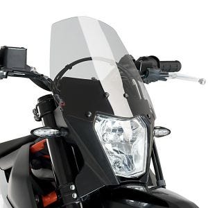 Nakensykkelskjerm egnet for KTM 690 Enduro / R 19-24 røykgrå frontrute Puig New Generation Sport 3586H