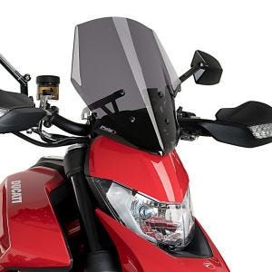 Naken sykkelskjerm egnet for Ducati Hypermotard 950 / SP 19-24 mørk tonet frontrute Puig New Generation Sport 3634F