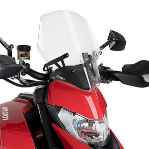 Naken sykkelskjerm egnet for Ducati Hypermotard 950 / SP 19-24 klar frontrute Puig New Generation Sport 3634W