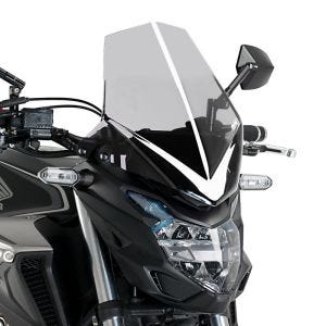 Naken sykkelskjerm egnet for Honda CB 500 F 16-23 røykgrå frontrute Puig New Generation Sport 3657H