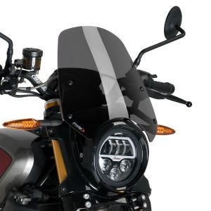 Naken sykkelskjerm egnet for Indian FTR 1200 / S 19-24 mørk tonet frontrute Puig New Generation Sport 3834F