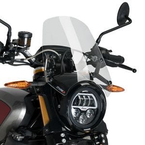 Naken sykkelskjerm egnet for Indian FTR 1200 / S 19-24 klar frontrute Puig New Generation Sport 3834W