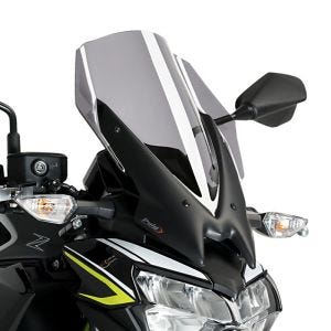 Naken sykkelskjerm egnet for Kawasaki Z 650 20-24 røykgrå frontrute Puig New Generation Touring 3865H