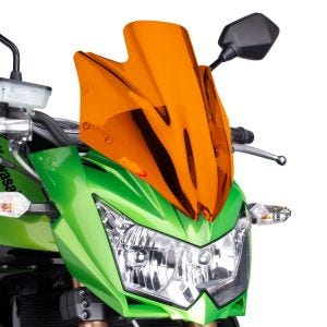 Naken sykkelskjerm egnet for Kawasaki Z 750 / R 07-12 Oransje frontrute Puig New Generation Sport 4523T