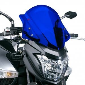 Naken sykkelskjerm egnet for Suzuki B-KING 08-11 blå frontrute Puig New Generation Sport 4630A