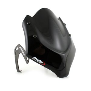 Naken sykkelskjerm egnet for Kawasaki ER-6N 09-11 svart frontrute Puig New Generation Sport 4950N