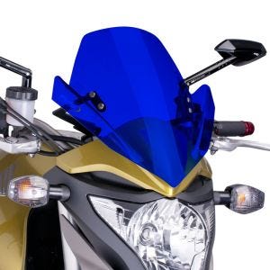 Naken sykkelskjerm egnet for Honda CB 1000 R 11-16 blå frontrute Puig New Generation Sport 5645A