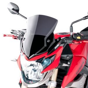 Naken sykkelskjerm egnet for Suzuki GSR 750 11-16 mørk tonet frontrute Puig New Generation Sport 5646F