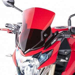 Naken sykkelskjerm egnet for Suzuki GSR 750 11-16 rød frontrute Puig New Generation Sport 5646R