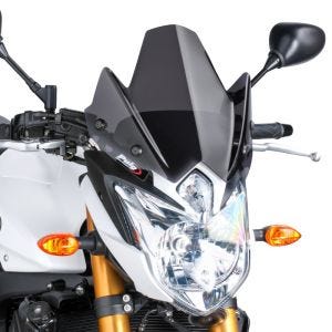 Naken sykkelskjerm egnet for Yamaha FZ8 10-16 mørk tonet frontrute Puig New Generation Sport 5872F