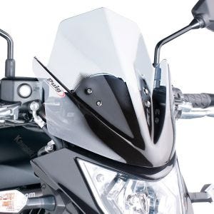 Naken sykkelskjerm egnet for Kawasaki ER-6N 12-16 klar frontrute Puig New Generation Sport 5997W