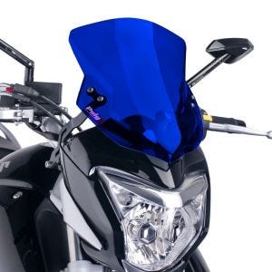 Naken sykkelskjerm egnet for Suzuki Inazuma 250 F 15-17 blå frontrute Puig New Generation Sport 6251A