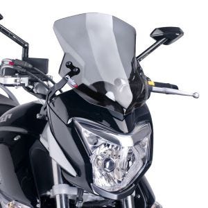 Naken sykkelskjerm egnet for Suzuki Inazuma 250 F 15-17 røykgrå frontrute Puig New Generation Sport 6251H