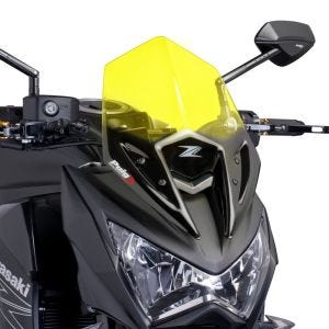 Naken sykkelskjerm egnet for Kawasaki Z 800 13-16 gul frontrute Puig New Generation Sport 6401G